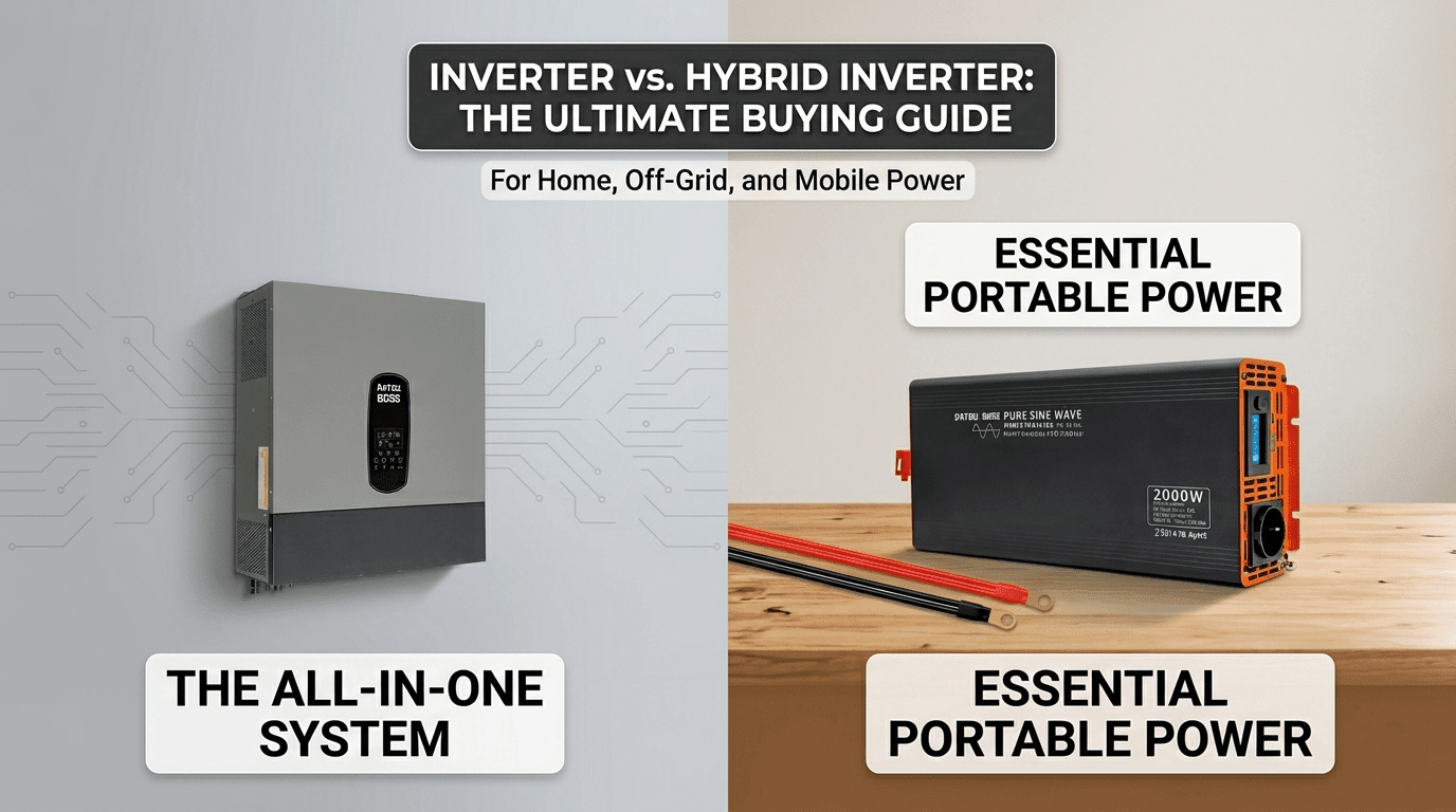 2026 Buyer‘s Guide: Pure Inverter vs. Hybrid Inverter – Which One Do You Need? - Xdatou | Rechargeable Lifepo4 Batteries Voltage Converters Inverter