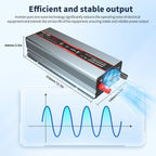 DATOUBOSS 1200W Pure Sine Wave Inverter, 12V to 230V, Peak Power 2500W, for Car Caravan Truck off-grid system etc
