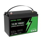 DATOUBOSS 12V 100Ah LiFePO4 Lithium Battery, EVE battery cells with 100A BMS, 6000+Deep Cycle，for RV Car home solar system