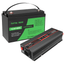 DATOUBOSS 12V 100Ah LiFePO4 Battery with 100A BMS and 1200W Pure Sine Wave Inverter 12V to 230V, 2500W Peak Power, USB, LED Display, EU Socket for RV, Home Backup and Outdoor Camping - Xdatou | Rechargeable Lifepo4 Batteries Voltage Converters Inverter