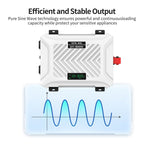 DATOUBOSS Power Duo: 3000W Pure Sine Wave Inverter 12V to 230V & 12V 200Ah LiFePO4 Battery. for RV, solar, off-grid systems.