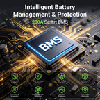 DATOUBOSS 12V 324Ah LiFePO4 Battery | 200A Smart BMS | Bluetooth & Low-Temp Protection | 15000 Cycles for RV, Solar - Xdatou