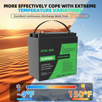 DATOUBOSS 12V 50Ah LiFePO4 Lithium Battery 50A BMS. use in RVs, solar, and home  energy storage solution.