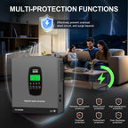 DATOUBOSS 1800W Hybrid Inverter and 12V 100Ah LiFePO4 battery (EVE Cells). for RV, home backup, off-grid use.