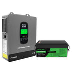 DATOUBOSS 12VDC–230VAC Hybrid Inverter 1800W & 12V 200Ah LiFePO4 Battery, MPPT Controller, for Home Energy Storage