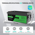 DATOUBOSS 12VDC–230VAC Hybrid Inverter 1800W & 12V 200Ah LiFePO4 Battery, MPPT Controller, for Home Energy Storage