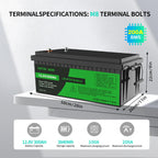 DATOUBOSS 1800W Hybrid Inverter + 12V 300Ah LiFePO4 battery kit. Ideal for RV, solar systems, and home backup power