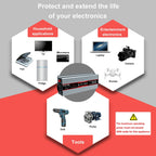 DATOUBOSS 1500W Pure Sine Wave Inverter with 3000W peak power. EU sockets, USB ports, LED display, for home car and truck etc