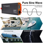 DATOUBOSS 2000W Pure Sine Wave Inverter, 48V to 230V, Peak Power 4000W, with LCD Screen, for House Motor Car Truck Off-grid