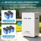 DATOUBOSS 24V 314Ah LiFePO4 Solar Battery, 8kWh Energy Storage with 150A BMS for Home & Off-Grid - Xdatou | Rechargeable Lifepo4 Batteries Voltage Converters Inverter