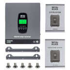 DATOUBOSS 24V 3.3kW 2.56kWh Solar Home Storage Backup Off Grid Kit 100Ah LiFePO4 (2x12V100Ah) + 3300W Hybrid Inverter 150A MPPT Pure Sine Wave, On Grid, 24V DC to 220/230V AC, BMS Protection System, for RV Solar Home System - Xdatou | Rechargeable Lifepo4 Batteries Voltage Converters Inverter