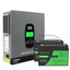 DATOUBOSS 24V 3.3kW 2.56kWh Solar Home Storage Backup Off Grid Kit 100Ah LiFePO4 (2x12V100Ah) + 3300W Hybrid Inverter 150A MPPT Pure Sine Wave, On Grid, 24V DC to 220/230V AC, BMS Protection System, for RV Solar Home System - Xdatou | Rechargeable Lifepo4 Batteries Voltage Converters Inverter
