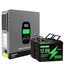 DATOUBOSS 24V 3.3kW 2.56kWh Solar Home Storage Backup Off Grid Kit 100Ah LiFePO4 (2x12V100Ah) + 3300W Hybrid Inverter 150A MPPT Pure Sine Wave, On Grid, 24V DC to 220/230V AC, BMS Protection System, for RV Solar Home System - Xdatou | Rechargeable Lifepo4 Batteries Voltage Converters Inverter