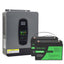 DATOUBOSS 3000W Hybrid Inverter 24V to 230V & 2.56kWh LiFePO4 Battery Kit (2x12V100Ah), for Home Energy Storage
