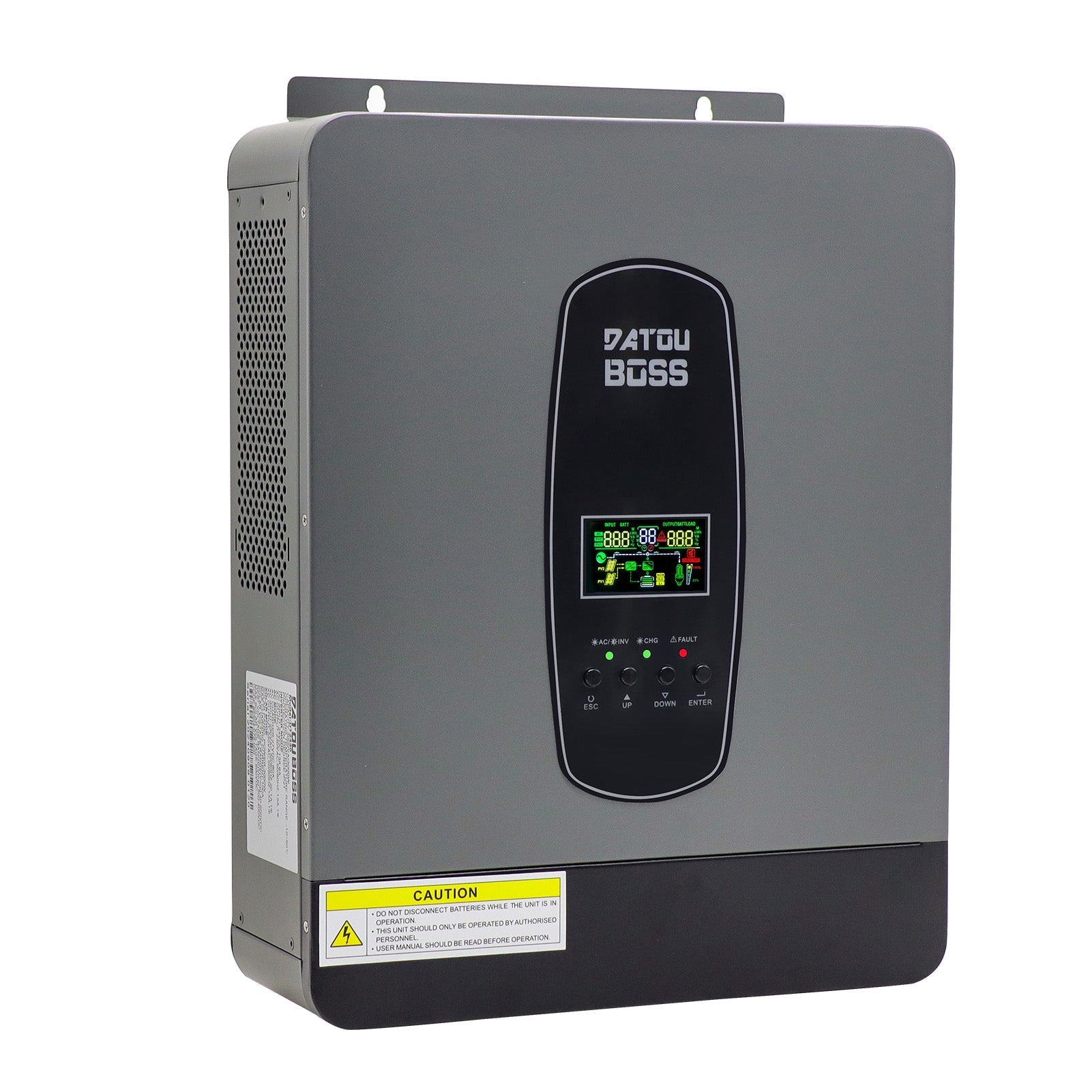 DATOUBOSS 3000W Hybrid Inverter,  24V to 220/230V, Pure Sine Wave Inverter, 100A MPPT, Compatible with multiple battery types Main image