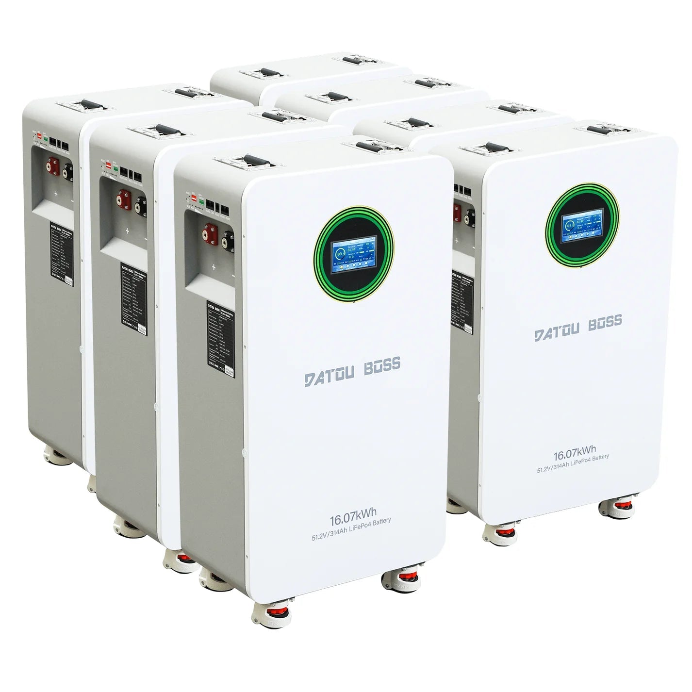 DATOUBOSS 48V 314Ah LiFePO4 Battery, 16kWh Solar Energy Storage System with 210A BMS, Metal Case with Wheels for Home Energy Storage, Solar, RV & Off-Grid Backup Power - Xdatou | Rechargeable Lifepo4 Batteries Voltage Converters Inverter