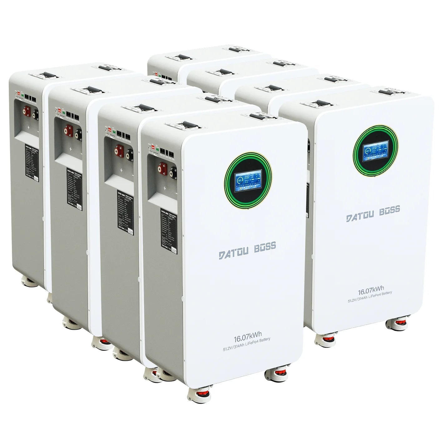 DATOUBOSS 48V 314Ah LiFePO4 Battery, 16kWh Solar Energy Storage System with 210A BMS, Metal Case with Wheels for Home Energy Storage, Solar, RV & Off-Grid Backup Power - Xdatou | Rechargeable Lifepo4 Batteries Voltage Converters Inverter