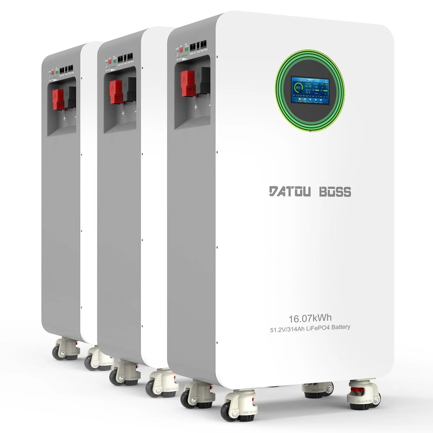 DATOUBOSS 48V 314Ah LiFePO4 Battery, 16kWh Solar Energy Storage System with 210A BMS, Metal Case with Wheels for Home Energy Storage, Solar, RV & Off-Grid Backup Power - Xdatou | Rechargeable Lifepo4 Batteries Voltage Converters Inverter