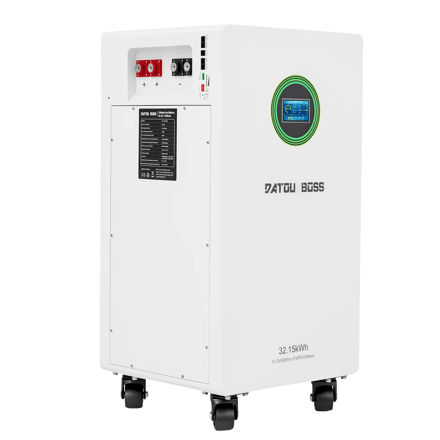 DATOUBOSS 48V 628Ah LiFePO4 Battery, 32kWh Solar Energy Storage System with 300A BMS, Metal Case with Wheels for Home Energy Storage, Solar, RV & Off-Grid Backup Power - Xdatou | Rechargeable Lifepo4 Batteries Voltage Converters Inverter Main image