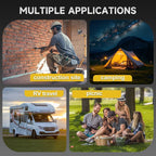 DATOUBOSS 500W Portable Mul-Function Inverter, Mul AC/DC outputs, dual battery slots, 500lm LED. - Xdatou | Rechargeable Lifepo4 Batteries Voltage Converters Inverter
