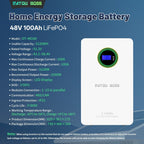 DATOUBOSS 51.2V 100Ah Wall - Mounted LiFePO4 Battery, 5.12kWh, 100A BMS, for Energy Storage - Xdatou | Rechargeable Lifepo4 Batteries Voltage Converters Inverter