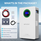 DATOUBOSS 51.2V 100Ah LiFePO4 Wall-Mounted Battery with 5.12kWh capacity, 100A BMS. Suitable for Home Energy Storage Systems