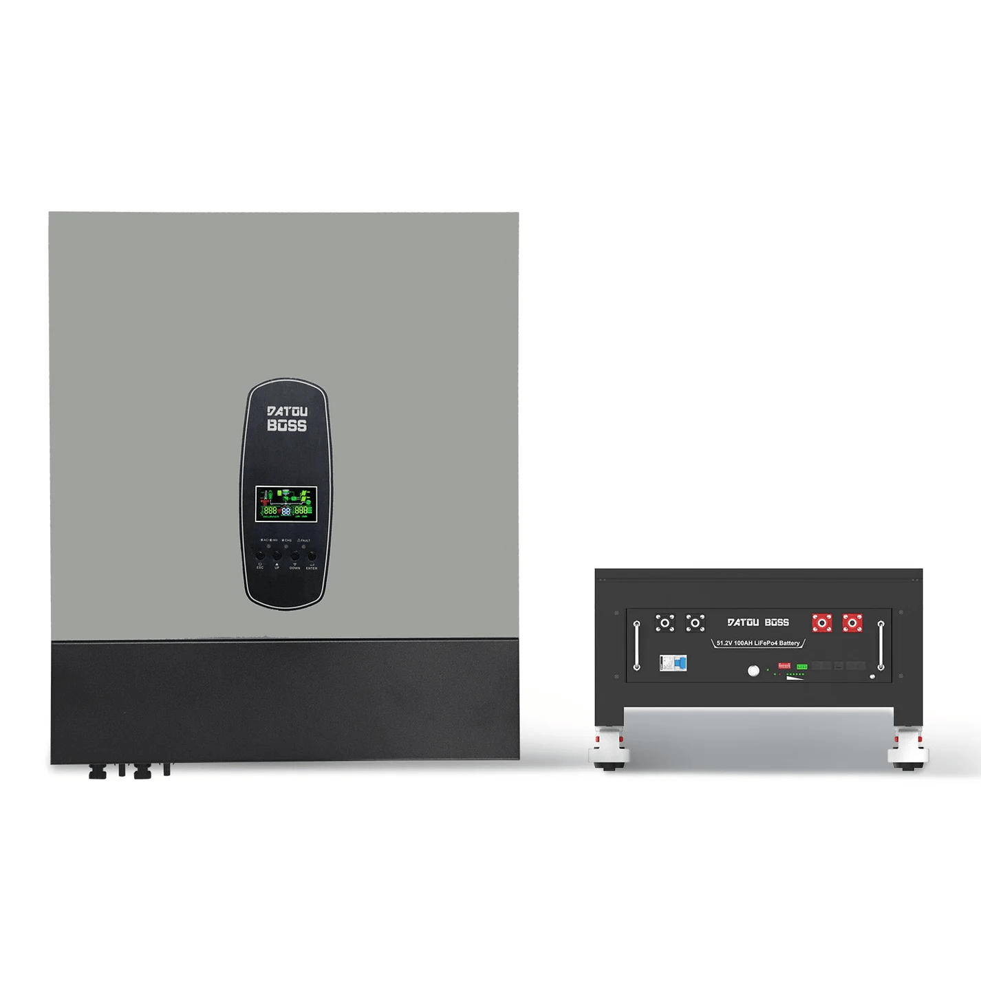 DATOUBOSS 51.2V 11kW 5.12kWh Solar Home Storage Backup Off Grid Kit 100Ah LiFePO4 + 11kW Hybrid Inverter 150A MPPT , 200A BMS, 27A PV Input，for Solar Energy Storage, RV, and Home Power Systems - Xdatou | Rechargeable Lifepo4 Batteries Voltage Converters Inverter Main image