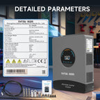 DATOUBOSS 6200W hybrid inverter with 120A MPPT, 48V to 230V, Pure Sine Wave Inverter, BMS protection. for off-grid.