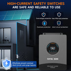 DATOUBOSS 6200W hybrid inverter with 120A MPPT, 48V to 230V, Pure Sine Wave Inverter, BMS protection. for off-grid.