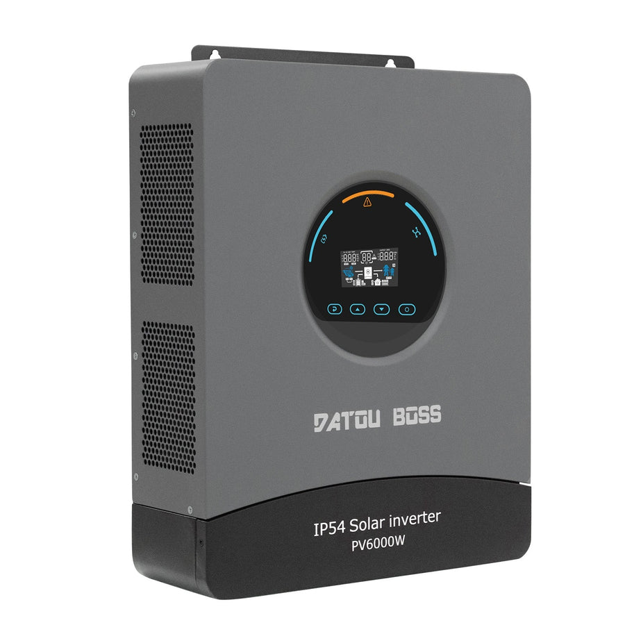 DATOUBOSS 6200W hybrid inverter with 120A MPPT, 48V to 230V, Pure Sine Wave Inverter, BMS protection. for off-grid.