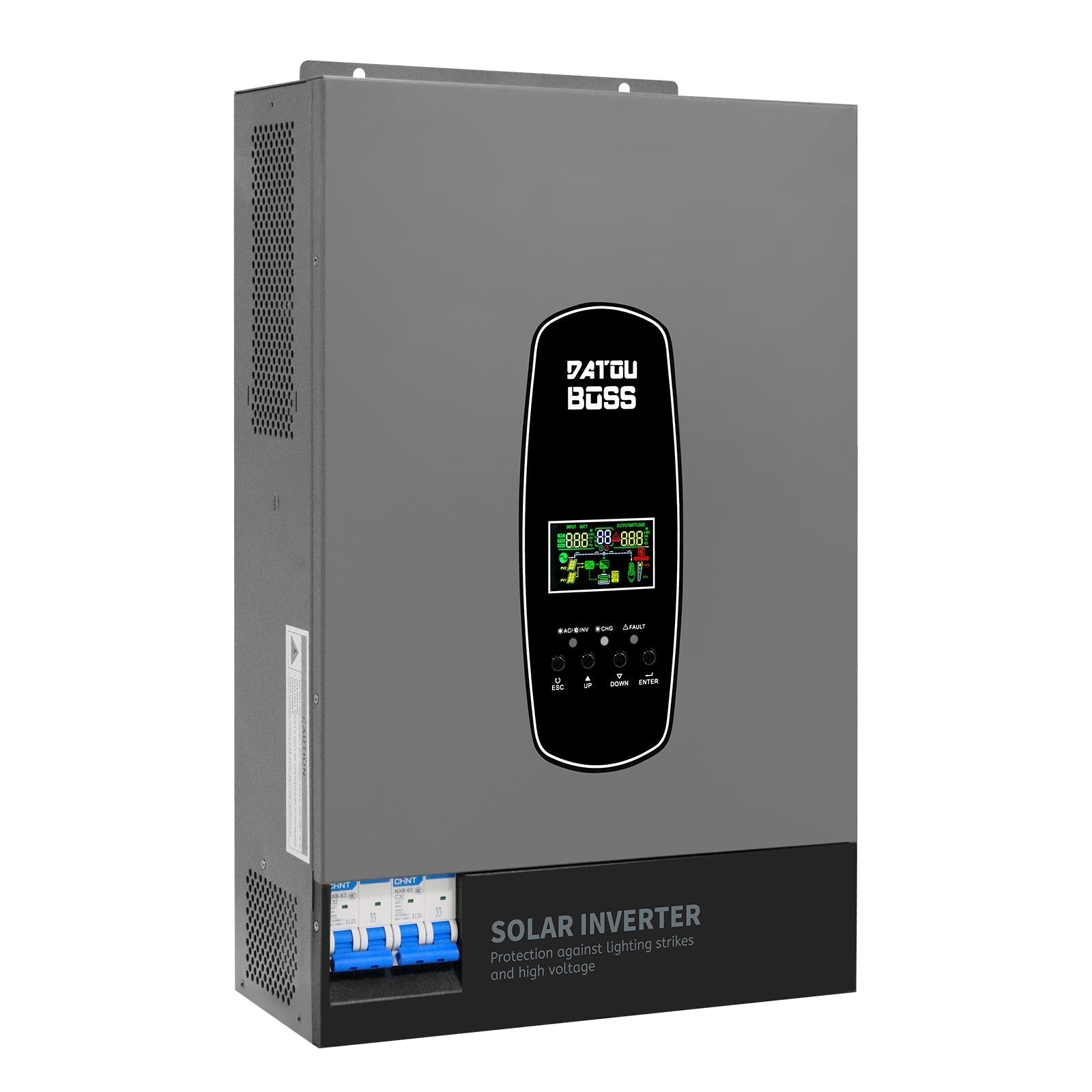 DATOUBOSS 6200W Solar Hybrid Inverter 48V to 230V, Pure Sine Wave, 120A MPPT, 8500W PV Input, Compatible with various battery Main image