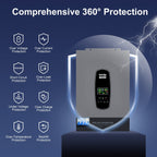 DATOUBOSS 6200W Solar Hybrid Inverter 48V to 230V, Pure Sine Wave, 120A MPPT, 8500W PV Input, Compatible with various battery
