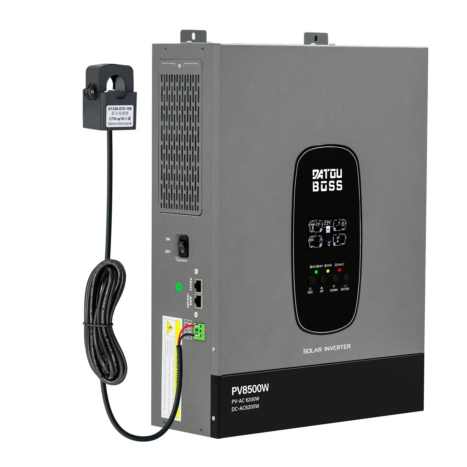 DATOUBOSS 6200W Solar Hybrid Inverter 48V to 230V, Pure Sine Wave, 120A MPPT, for Off-grid System - Xdatou | Rechargeable Lifepo4 Batteries Voltage Converters Inverter Main image