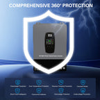 DATOUBOSS 6200W solar hybrid inverter with 120A MPPT, 48VDC to 230VAC, 8500W PV input, BMS protection, for Off-grid System