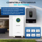 DATOUBOSS 6200W solar hybrid inverter with 120A MPPT, 48VDC to 230VAC, 8500W PV input, BMS protection, for Off-grid System