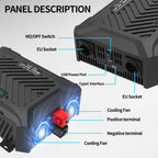 DATOUBOSS Pure Sine Wave Inverter 2000/4000W, Double Voltage intelligent detection 12V/24V to 230V,for RV car home off-grid.