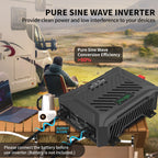 DATOUBOSS Pure Sine Wave Inverter 2000/4000W, Double Voltage intelligent detection 12V/24V to 230V,for RV car home off-grid.