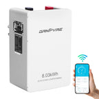 GRNPVRE 24V 314Ah LiFePO4 Solar Battery, 8kWh Energy Storage with 150A BMS & Mobile Bluetooth Control for Home & Off-Grid Systems(Comes with Bluetooth app) - Xdatou | Rechargeable Lifepo4 Batteries Voltage Converters Inverter