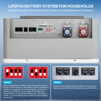 GRNPVRE 51.2V 100Ah LiFePO4 Battery, 5.12kWh, 100A BMS , Wall-mounted ,for Solar Home RV Energy Storage