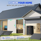 GRNPVRE 6200W 3U Rack Pure Sine Wave Solar Hybrid Inverter, 48VDC to 230VAC, 120A MPPT, 8500W PV Input, Built-in UPS Function, Battery-Free Operation, 27A PV Input, BMS Communication, Anti-Backflow Protection, Off-Grid & Grid-Connected Compatible - Xdatou | Rechargeable Lifepo4 Batteries Voltage Converters Inverter