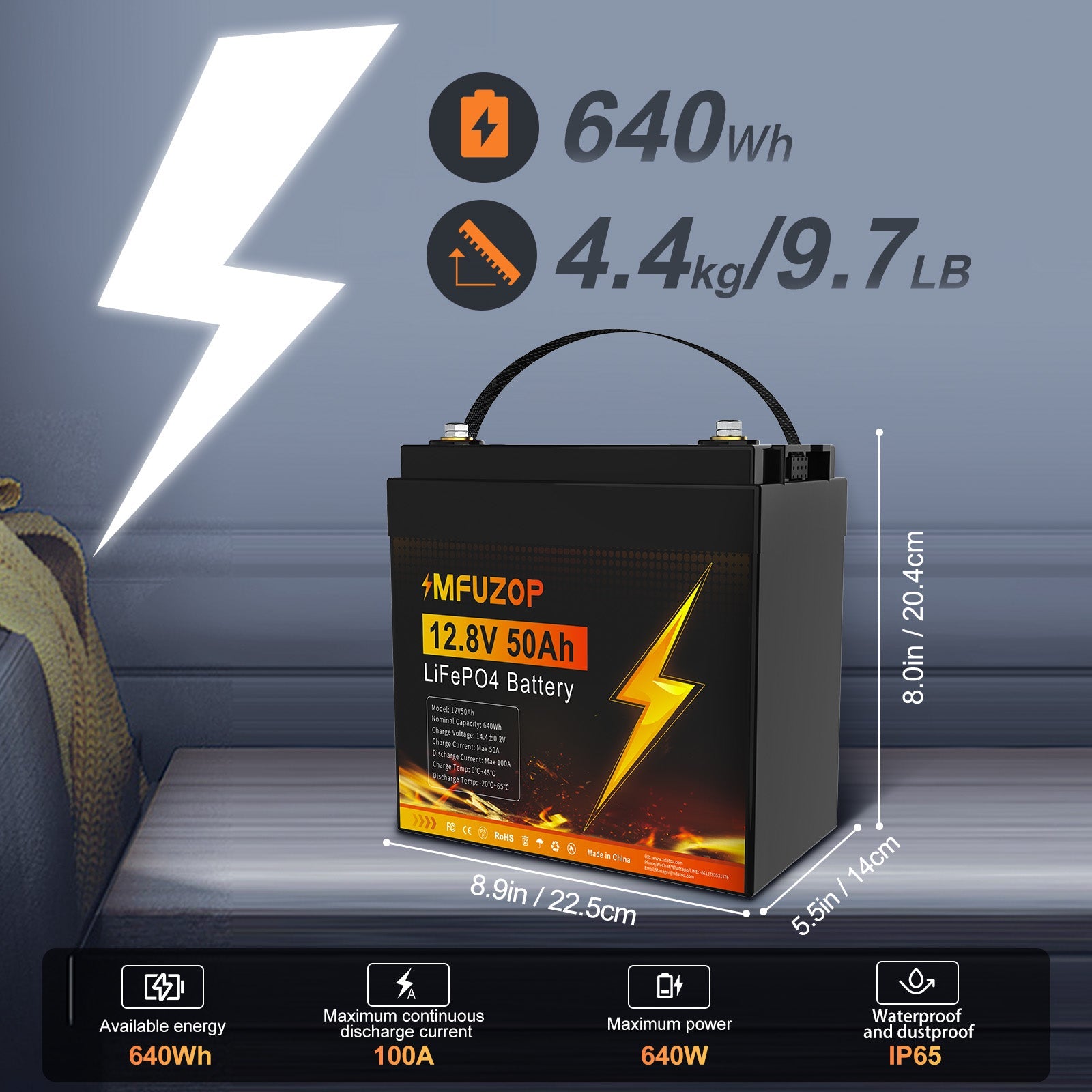 MFUZOP 12V 50Ah LiFePO4 Lithium Battery 12V 50Ah LiFePO4 Lithium Battery with 50A BMS Deep Cycle Battery for RV Solar Home System - Xdatou | Rechargeable Lifepo4 Batteries Voltage Converters Inverter