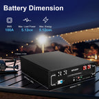 MFUZOP 48V 100Ah LiFePO4 Rack Mount Server Battery, 100A BMS, Bluetooth & app monitoring. for off-grid, backup power systems.