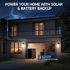 MFUZOP 6200W 3U Rack Pure Sine Wave Solar Hybrid Inverter, 48VDC to 230VAC, 120A MPPT, 8500W PV Input, Built-in UPS Function, Battery-Free Operation, 27A PV Input, BMS Communication, Anti-Backflow Protection, Off-Grid & Grid-Connected Compatible - Xdatou | Rechargeable Lifepo4 Batteries Voltage Converters Inverter