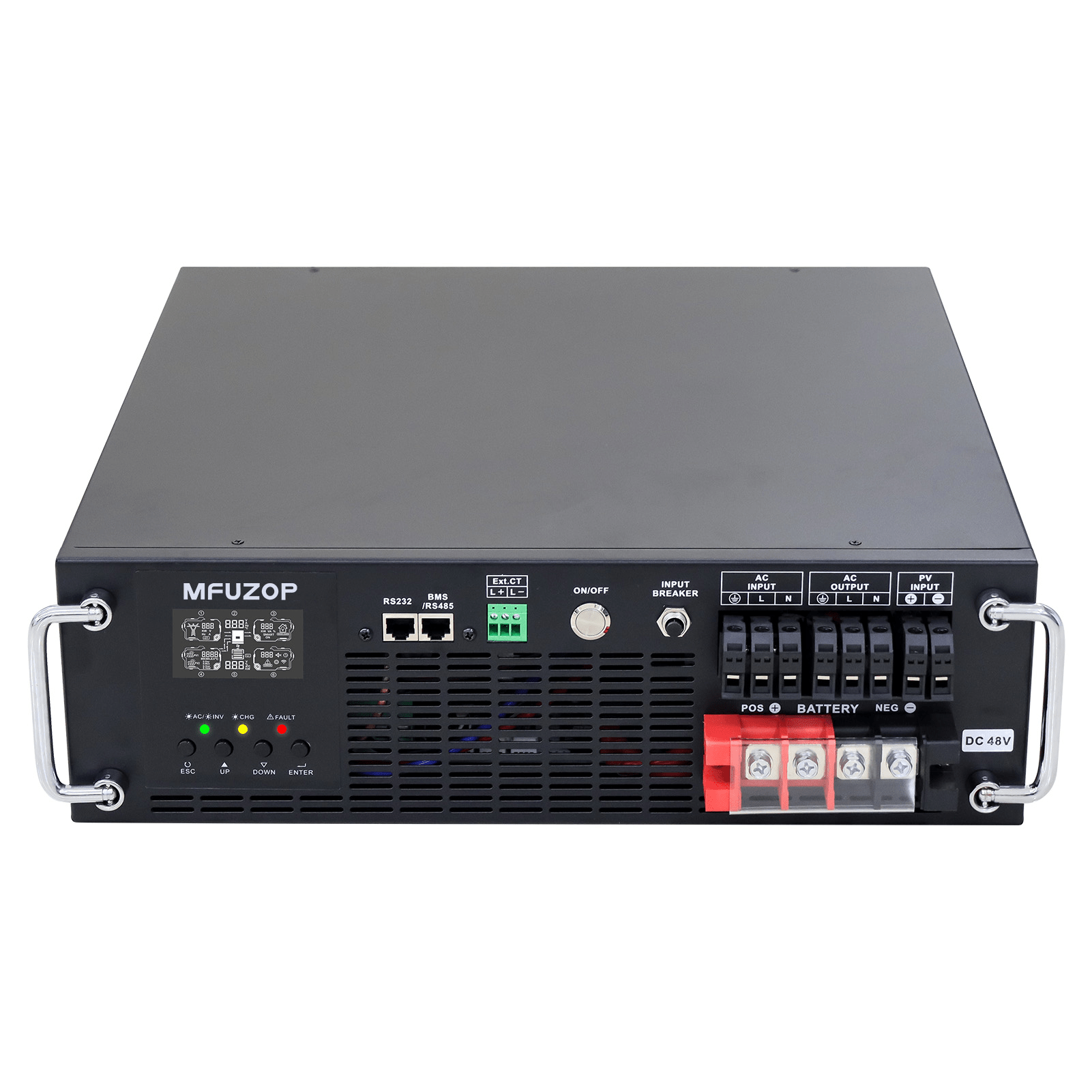 MFUZOP 6200W 3U Rack Pure Sine Wave Solar Hybrid Inverter, 48VDC to 230VAC, 120A MPPT, 8500W PV Input, Built-in UPS Function, Battery-Free Operation, 27A PV Input, BMS Communication, Anti-Backflow Protection, Off-Grid & Grid-Connected Compatible - Xdatou | Rechargeable Lifepo4 Batteries Voltage Converters Inverter Main image