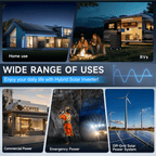 MFUZOP 6200W 3U Rack Pure Sine Wave Solar Hybrid Inverter, 48VDC to 230VAC, 120A MPPT, 8500W PV Input, Built-in UPS Function, Battery-Free Operation, 27A PV Input, BMS Communication, Anti-Backflow Protection, Off-Grid & Grid-Connected Compatible - Xdatou | Rechargeable Lifepo4 Batteries Voltage Converters Inverter