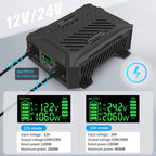 MFUZOP Smart Dual Voltage Pure Sine Wave Inverter, , 12V/24V to 230V, 1200W/2000W, for RV home etc. - Xdatou | Rechargeable Lifepo4 Batteries Voltage Converters Inverter