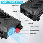 MFUZOP Dual Voltage Pure Sine Wave Inverter 1500W/3000W, 12V/24V to 230V, Intelligent detection, for Outdoor/Home off-grid.