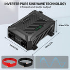 MFUZOP Dual Voltage Pure Sine Wave Inverter 1500W/3000W, 12V/24V to 230V, Intelligent detection, for Outdoor/Home off-grid.